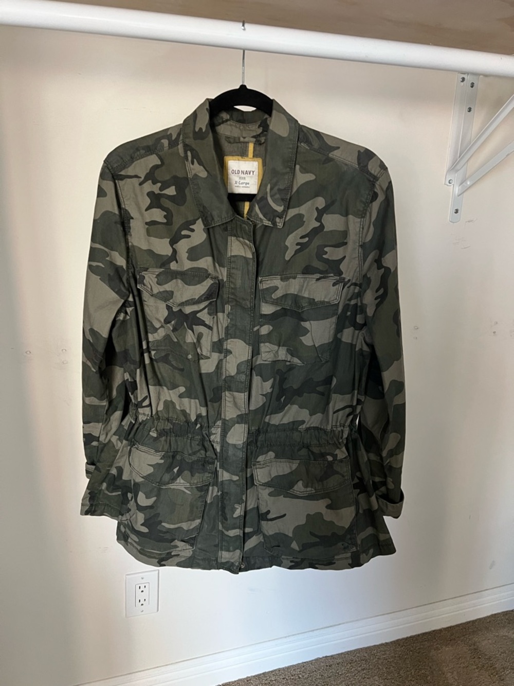 Old Navy women Camo Utility Jacket in Olive Green & Khaki